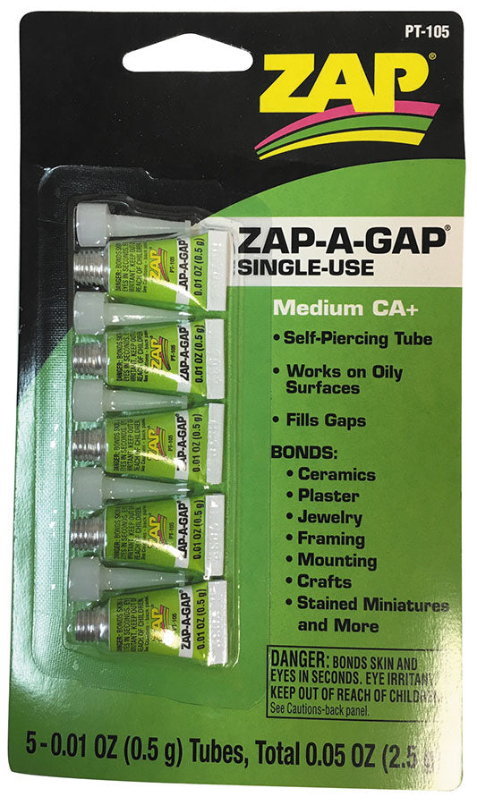 Zap A Gap Single Use Ca+ (5 0.01 oz. tubes)