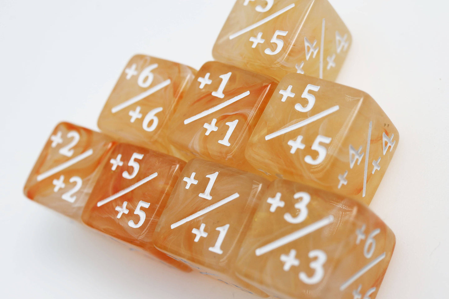 Orange & White +1/+1 Magic Counters