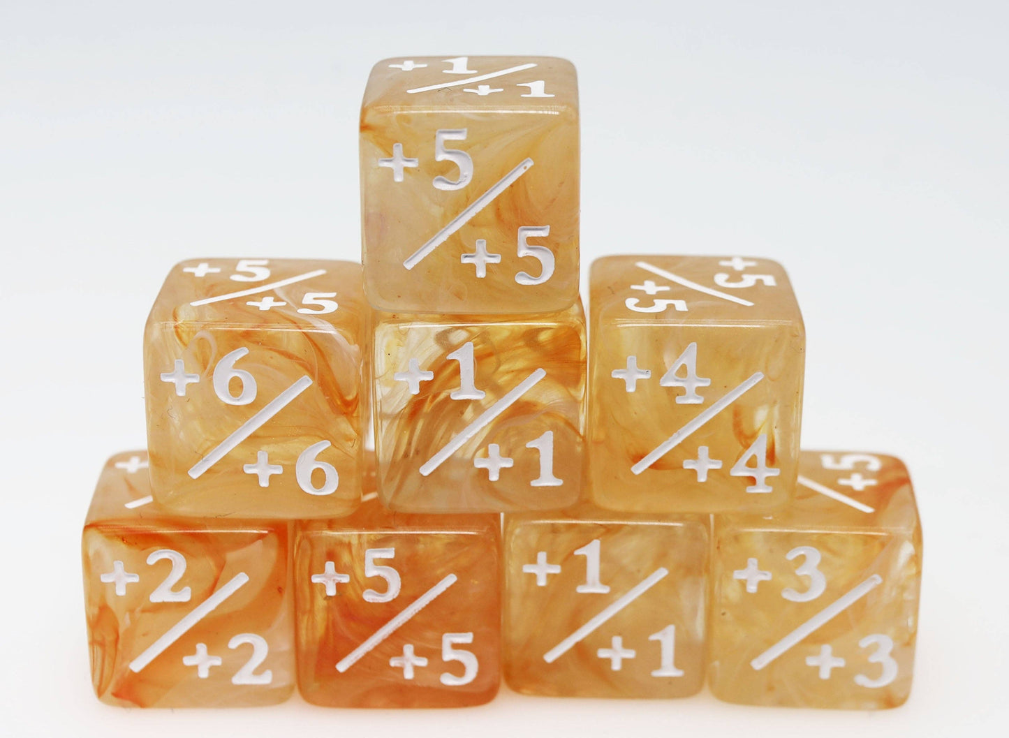 Orange & White +1/+1 Magic Counters