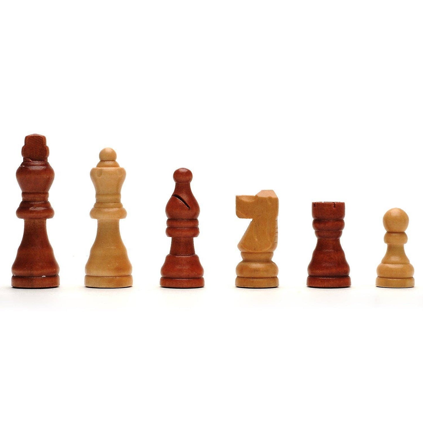 WE Games Magnetic Folding Walnut Wood Travel Chess Set - 11 in.