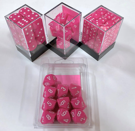 Opaque: Poly D10 Pink/White (10)