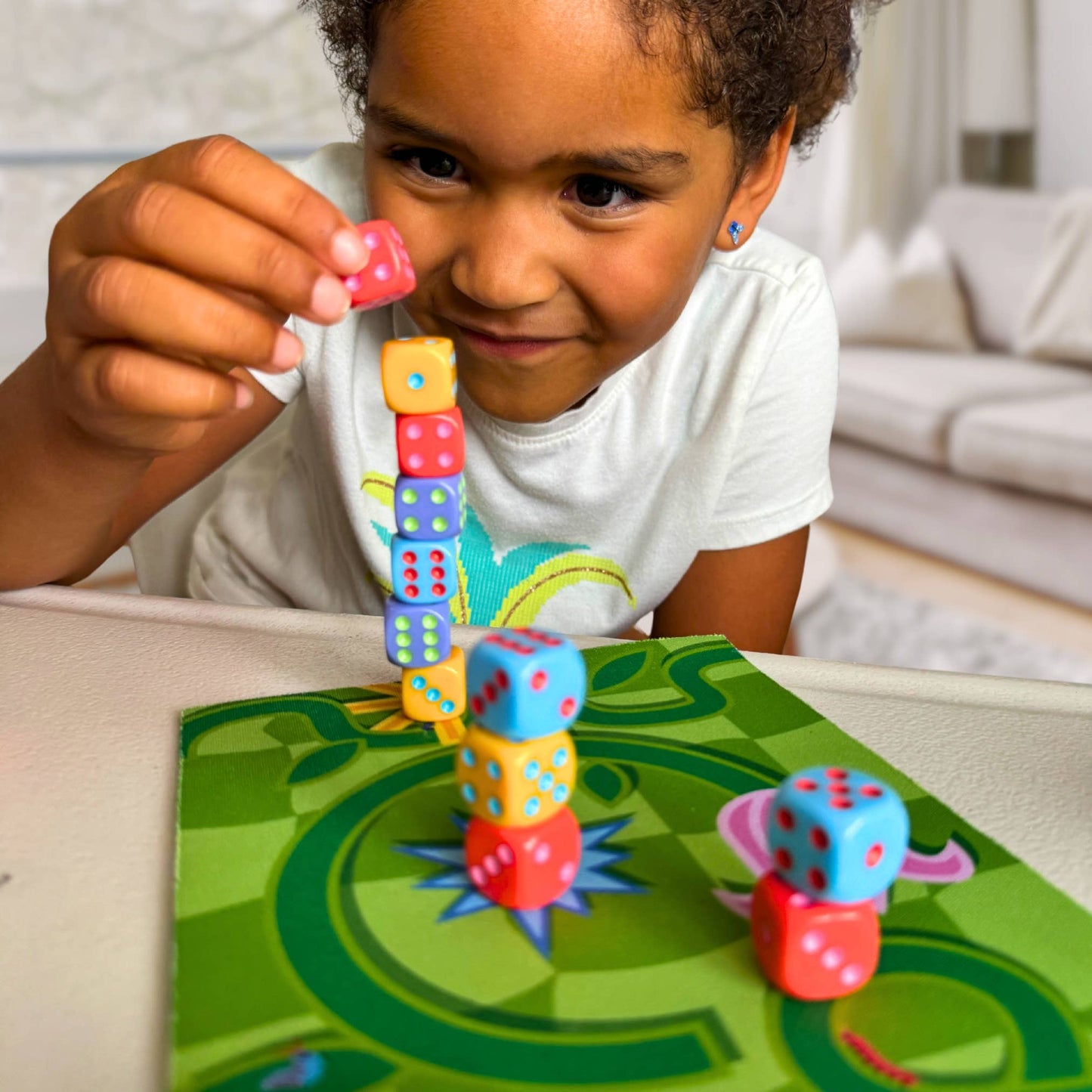 Stack-a-Pillars - Family Dice Stacking Game