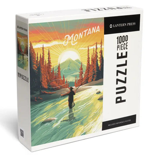 Montana, This Is Living, Fishing, Mountain - 1000 piece