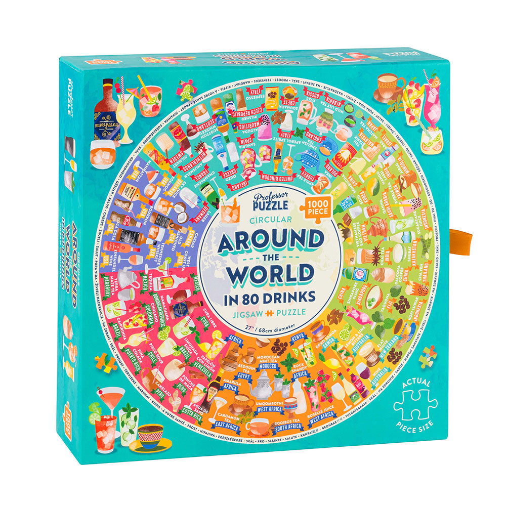 Around the World in 80 Drinks 1000 piece puzzle