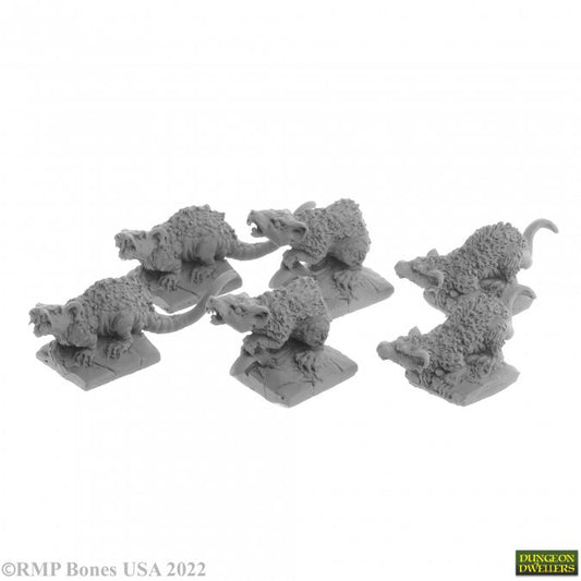 Dungeon Dwellers Bones: Giant Tomb Rats (6)