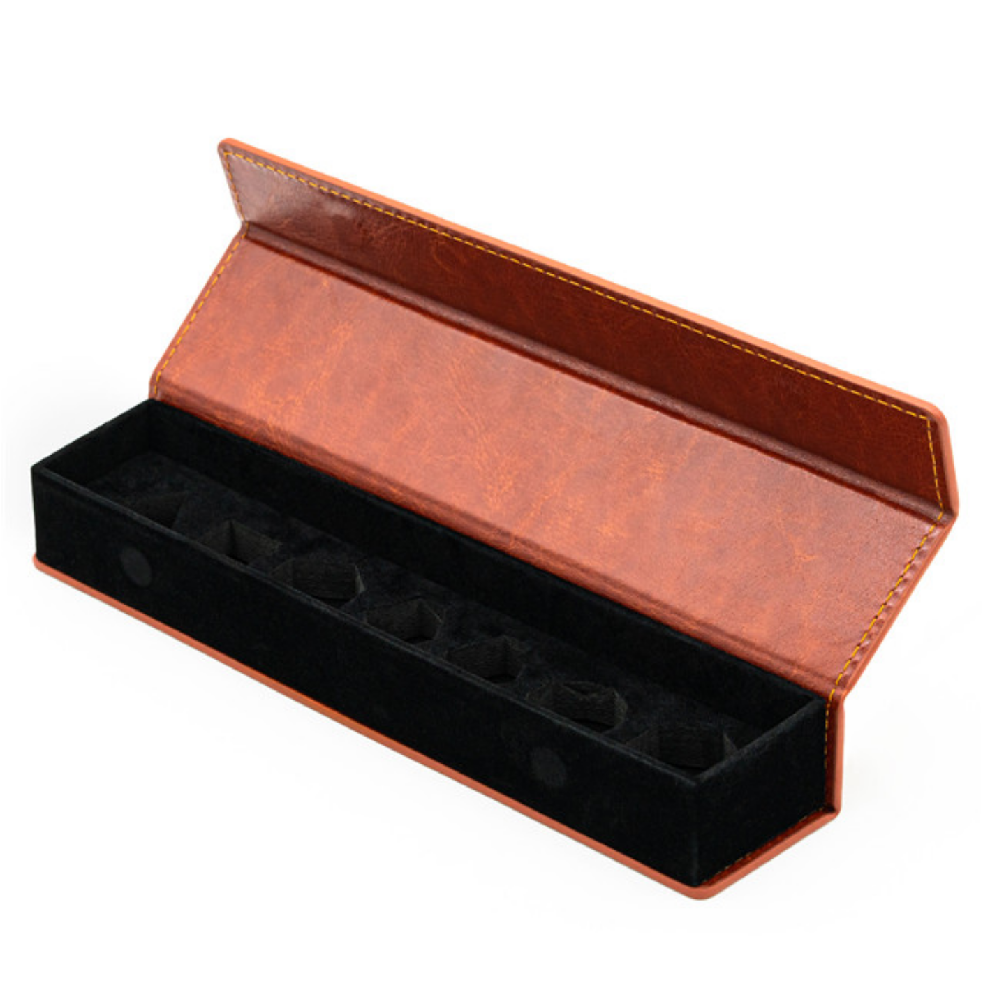 Magnetic Dice Vault - Brown Leatherette