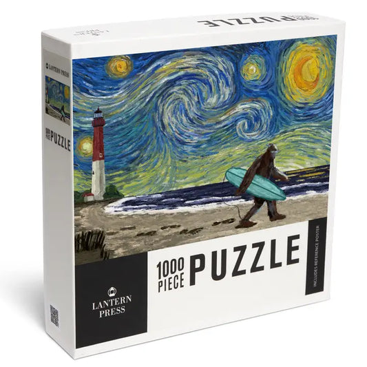 Starry Night, Bigfoot On Beach - 1000 piece