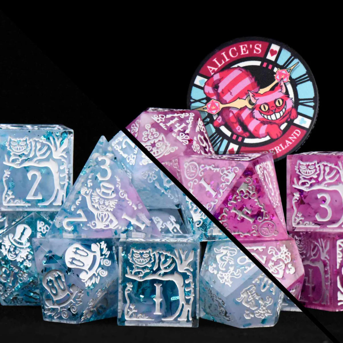 Alice's Wonderland 11 Dice Set with Gift Box (Sharp Edge)