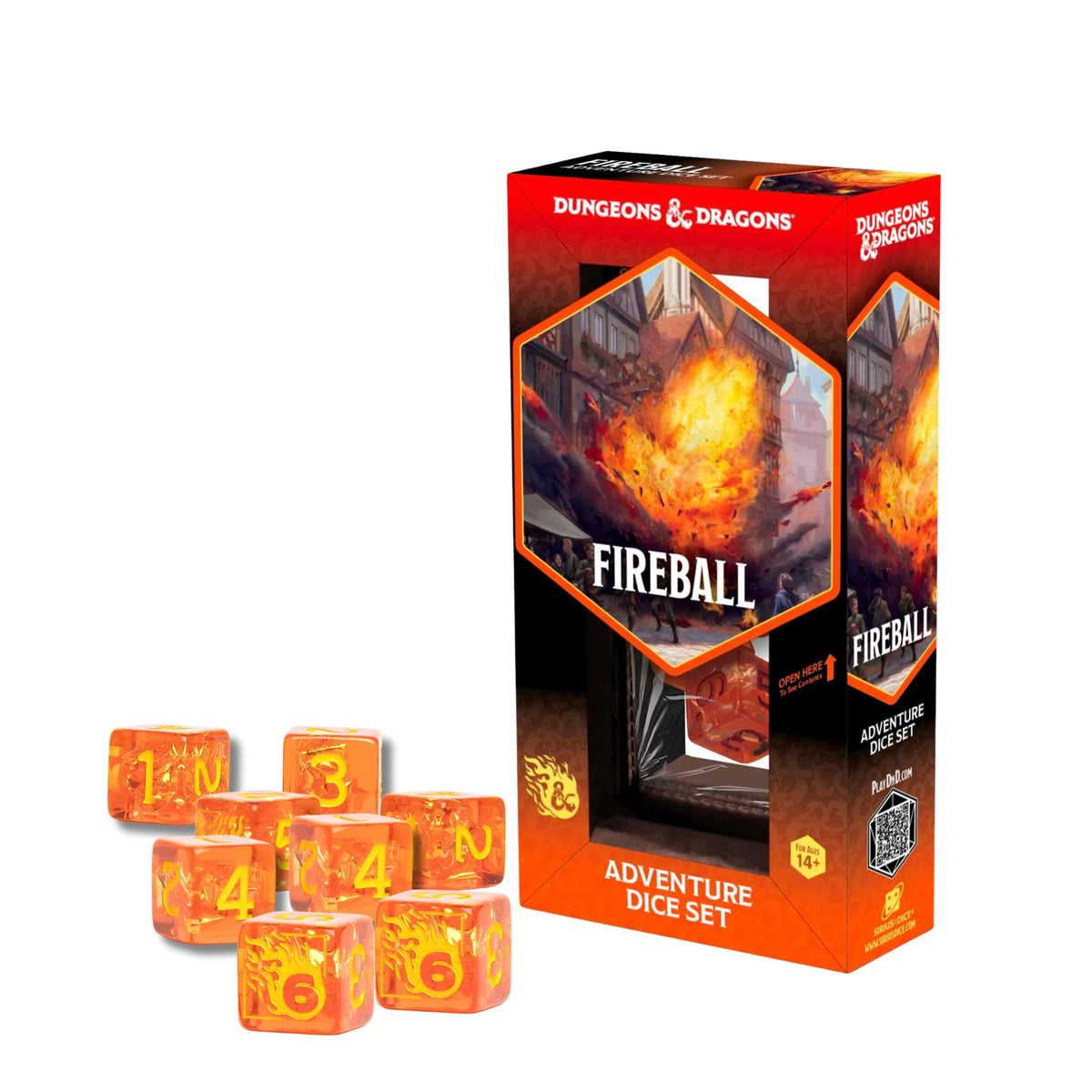Dungeons and Dragons Adventure Dice Set: Fireball