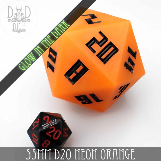 55mm D20 Neon Orange (Glow)