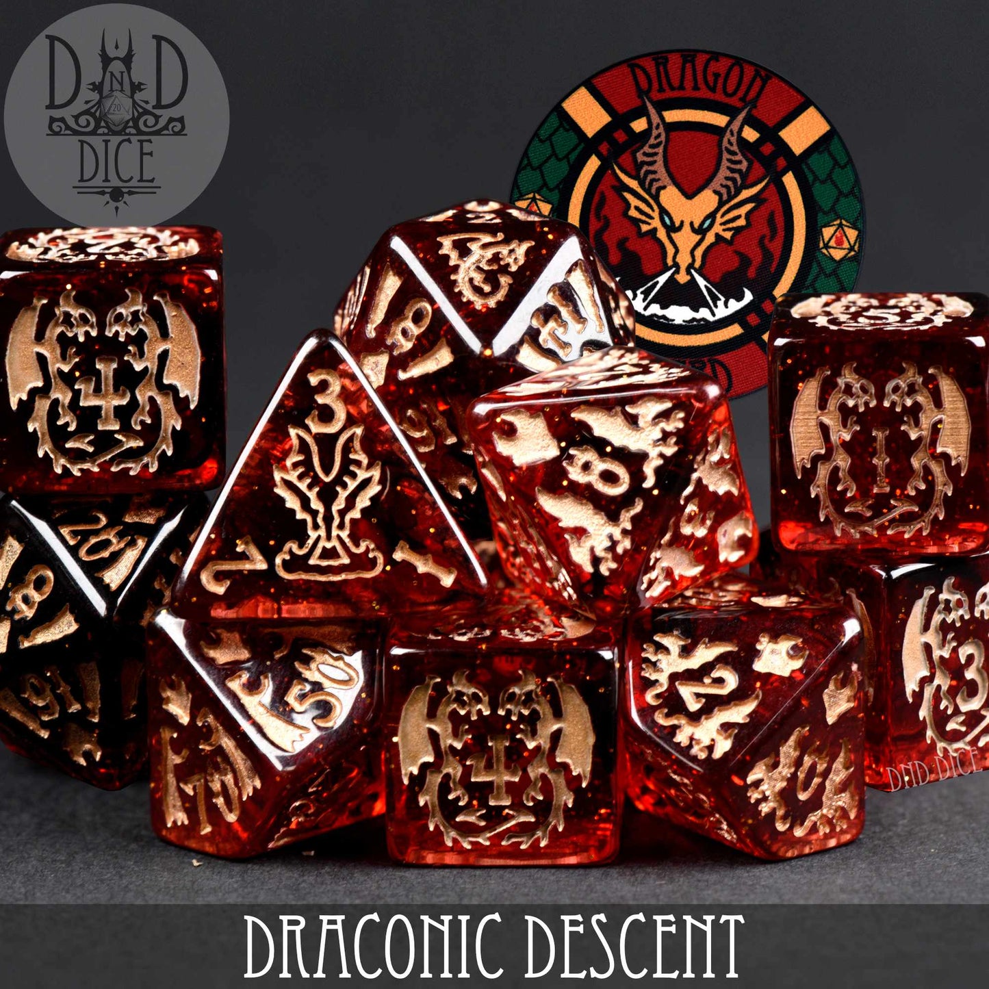 Draconic Descent - 11 Dice Set