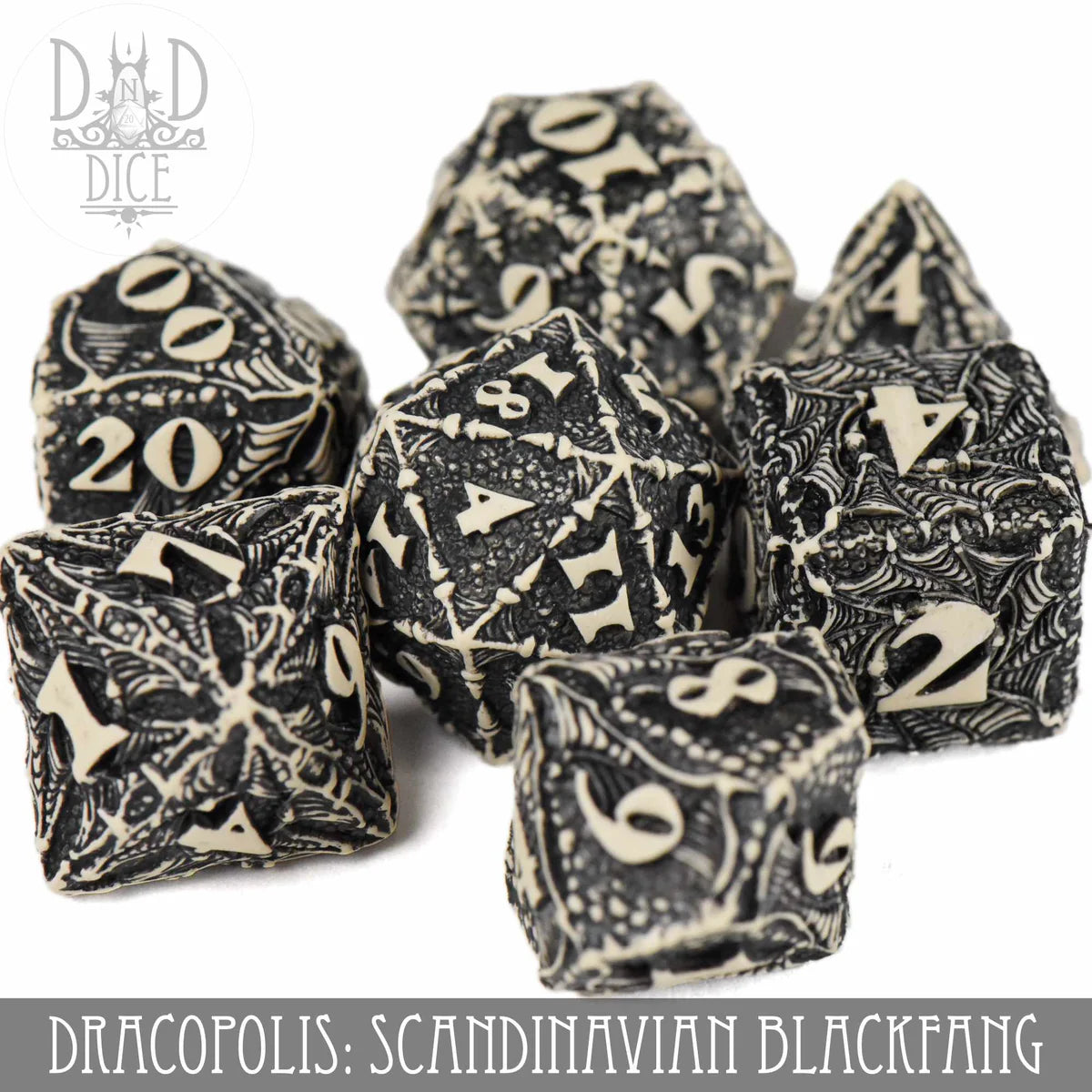 Dracopolis Dice Set: Scandinavian Blackfang