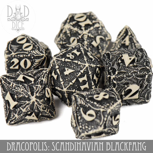 Dracopolis Dice Set: Scandinavian Blackfang