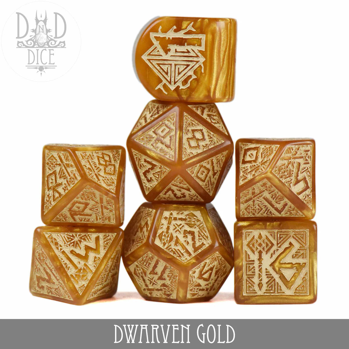 Dwarven Dice Set: Gold