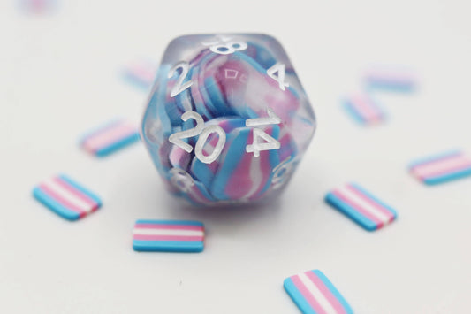 Transgender Flag RPG Dice Set