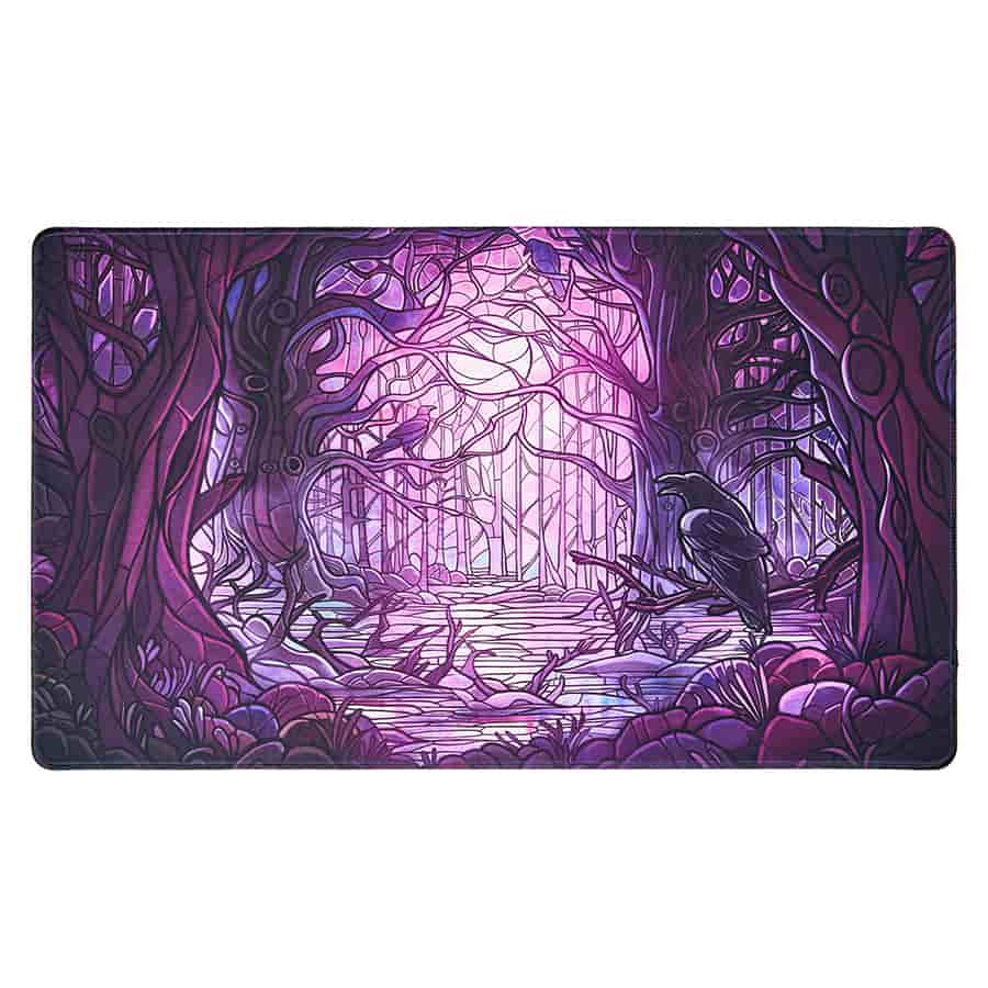 Arcane Fortress: Stained Glass: Decaying Swamp Standard Playmat (24-inch X 14-inch)