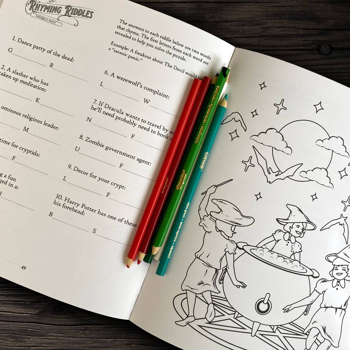 Bloodthirsty and Bewitched Adult Activity Book