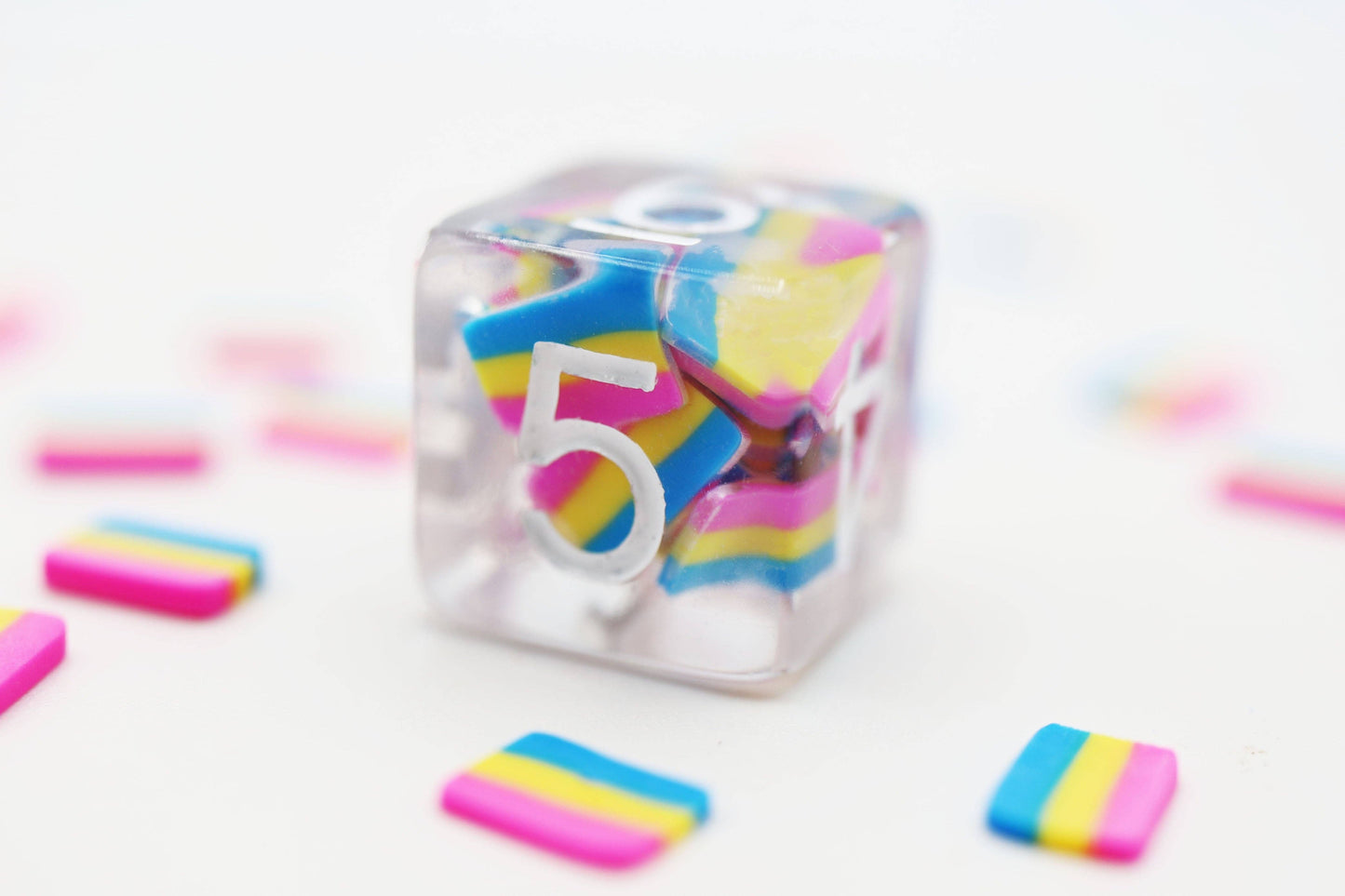 Pansexual Flag RPG Dice Set