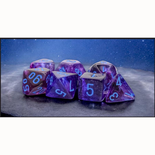 Nebula: Mega-hedral Nocturnal Luminary With Blue (7 dice set)