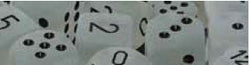 Frosted: Clear/Black Polyhedral 7-Dice Set