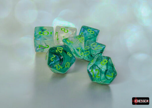 Borealis: Kelp/light green Polyhedral 7-Die Set