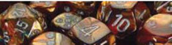 Lustrous: Gold/Silver 16mm D6 Dice Block (12)