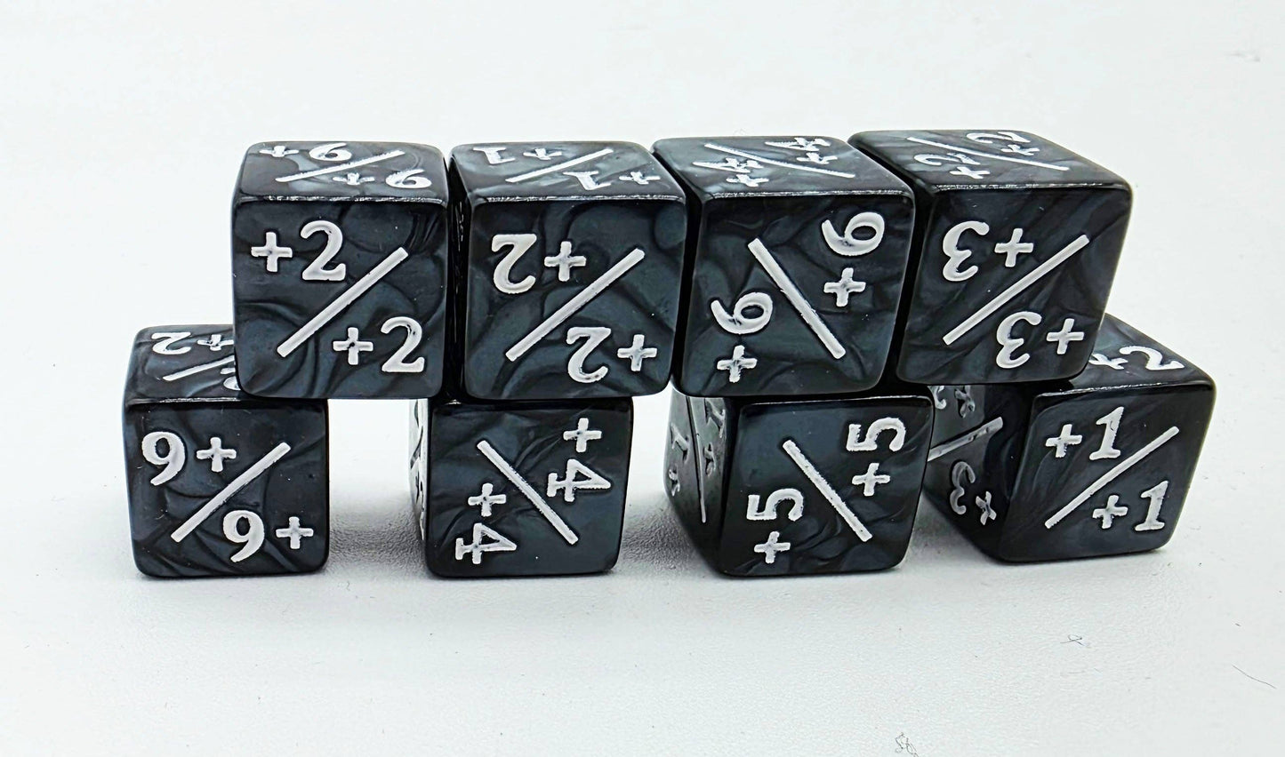 Pearl Black with White +1/+1 Magic Counters