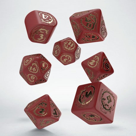 Dragons: Modern Dice Set Red/Gold