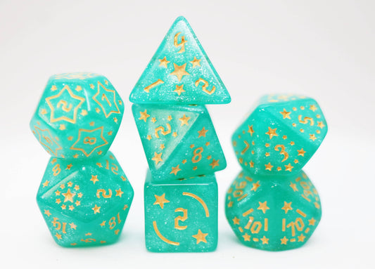 Shooting Stars: Magnesium RPG Dice Set