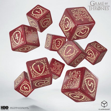 Game of Thrones 10d6 Dice Set - Lannister