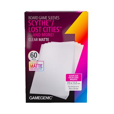 Matte Sleeves: Scythe and-or Lost Cities (72 x 112mm) Box Package