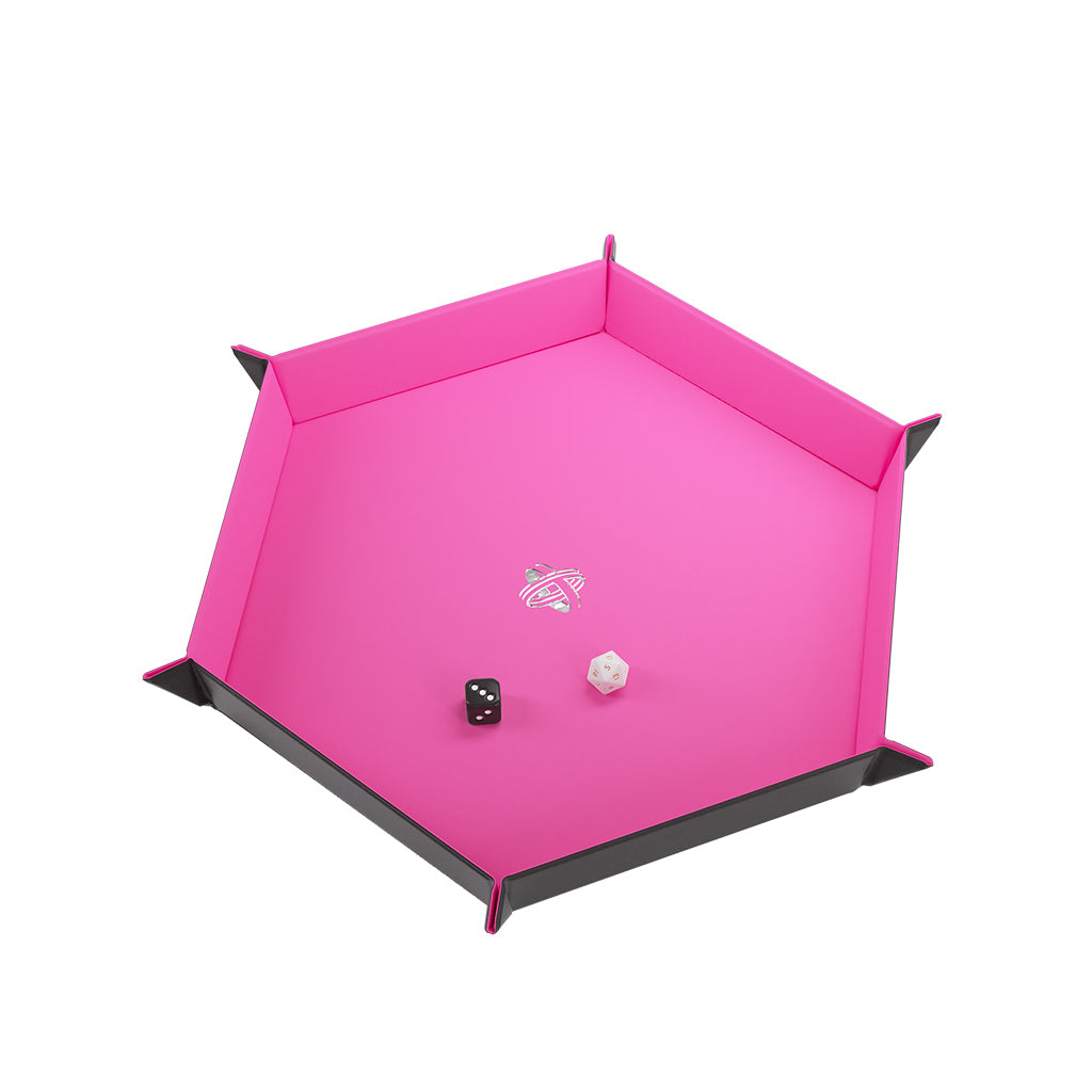 Magnetic Dice Tray Hexagonal Black/Pink