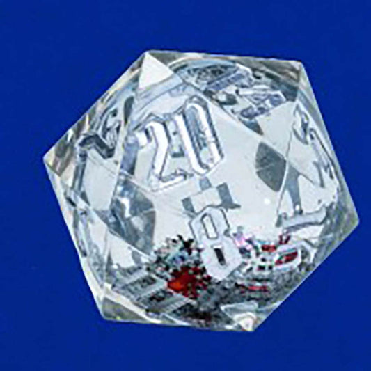 Giant D20 - Liquid Core with Snowflakes