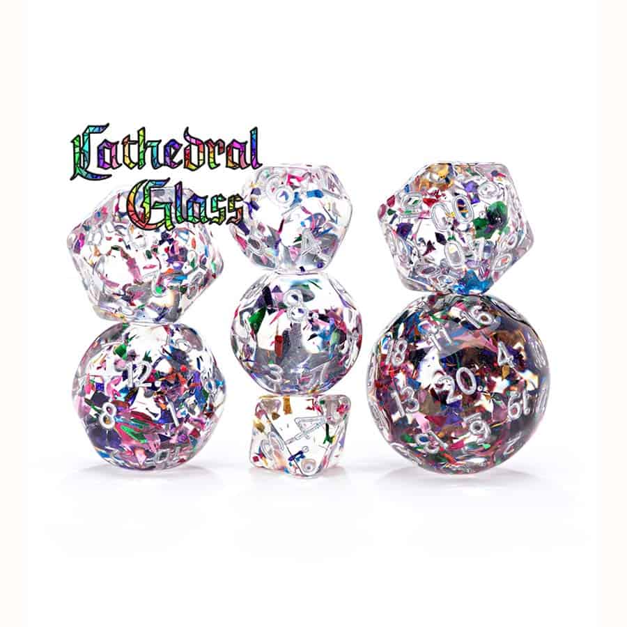 Double Dice: Cathedral Glass 7ct Resin Dice