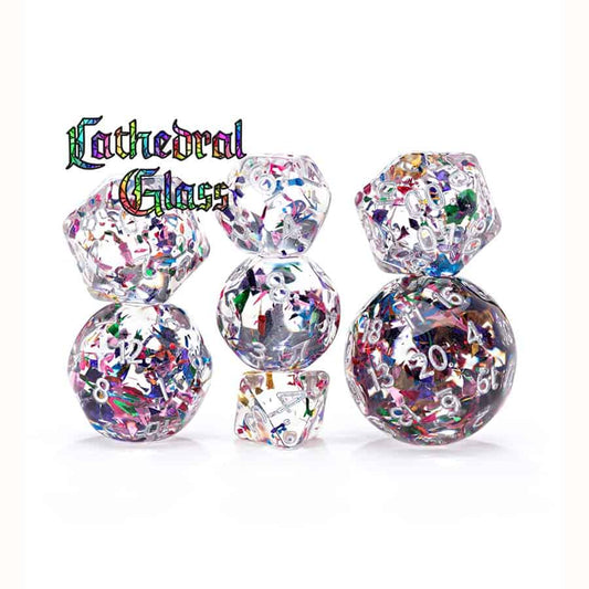 Double Dice: Cathedral Glass 7ct Resin Dice