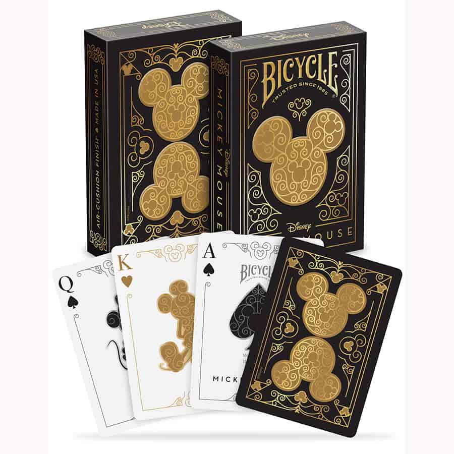 Bicycle Playing Cards Disney Black and Gold Mickey