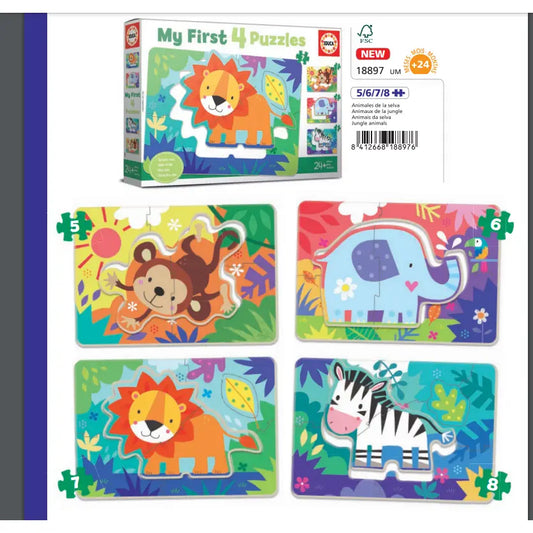 Jungle animals 5-6-7-8 piece