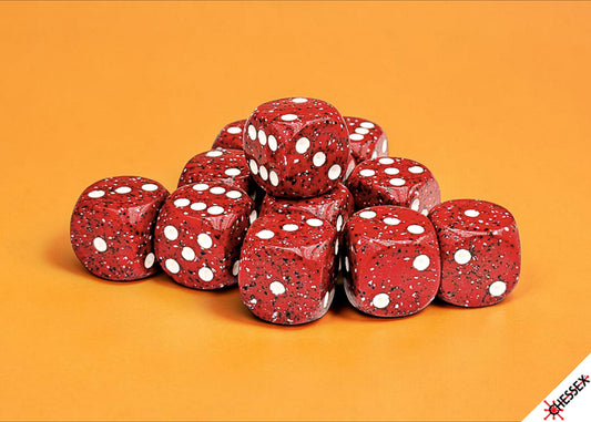 Speckled: Lava Stone 16mm D6 Dice Block (12)