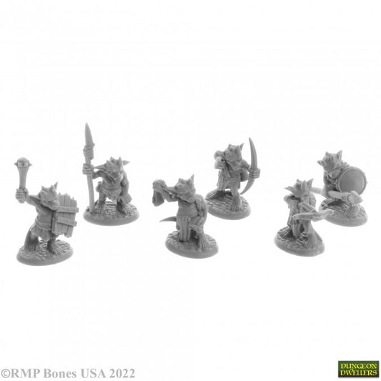 Dungeon Dwellers Bones: Ratpelt Kobold Warriors (6)