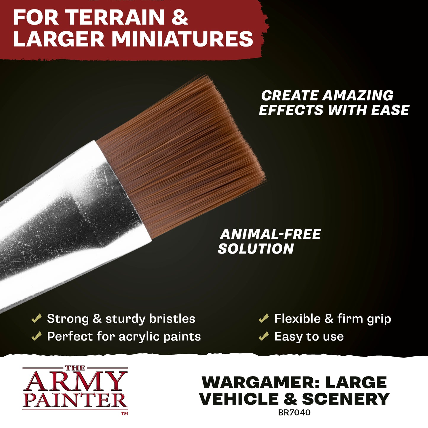 Wargamer Brush: Large Vehicle & Scenery