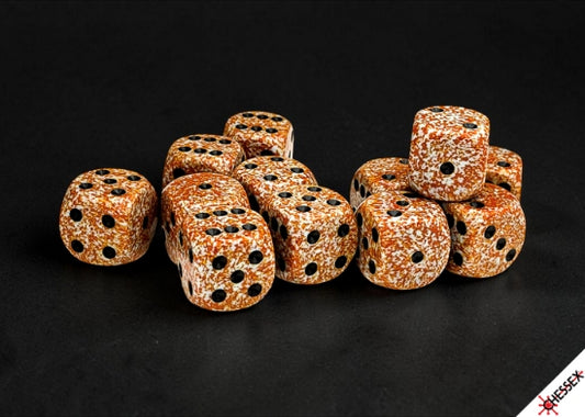 Speckled: Rust 16mm D6 Dice Block (12)