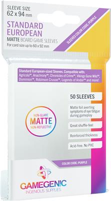 Matte Sleeves: Standard European (62 x 94mm)
