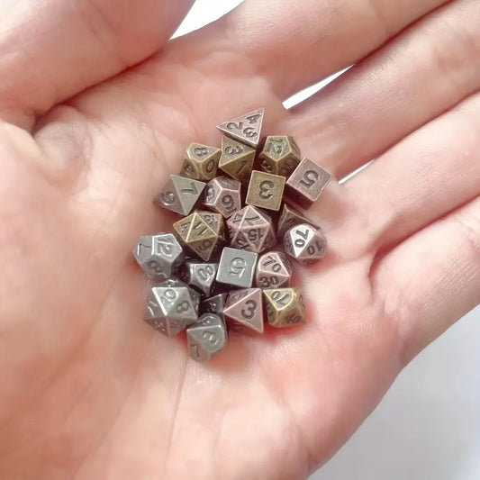 Micro Metal Poly Dice 7 Set
