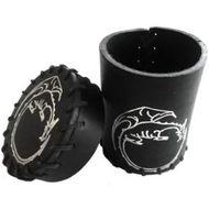 Dice Cup: Dragon Black Leather