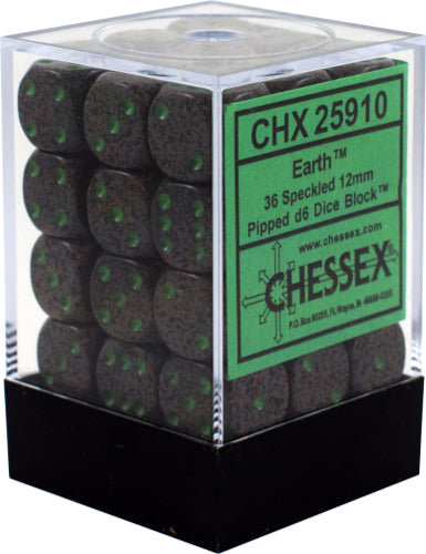 Speckled: Earth 12mm D6 Dice Block (36)