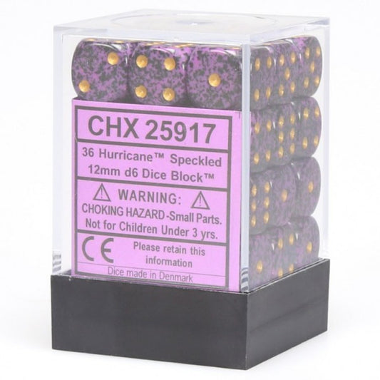 Speckled: Hurricane 12mm D6 Dice Block (36)