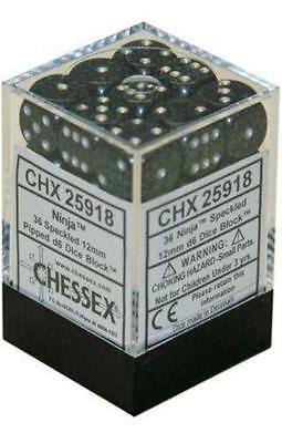 Speckled: Ninja 12mm D6 Dice Block (36)