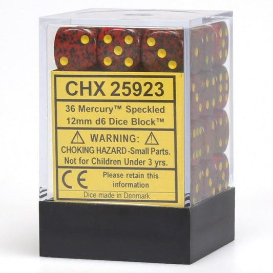 Speckled: Mercury 12mm D6 Dice Block (36)