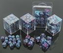 Gemini: Purple Teal/Gold 16mm D6 Dice Block (12)