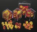 Gemini: Red Yellow/Silver 16mm D6 Dice Block (12)